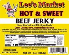 Load image into Gallery viewer, Label for Hot & Sweet Beef Jerky