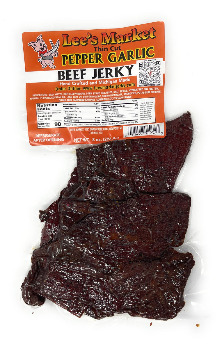 Shop Pepper Garlic Thin Beef Jerky & Enjoy Your Food!