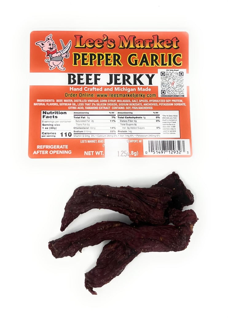 Pepper Garlic Beef Jerky 1.25 oz sample pack