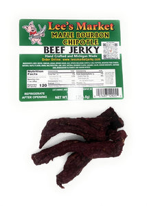 Maple Bourbon Chipotle Beef Jerky 1.25oz sample pack