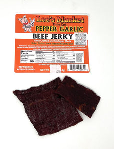 Pepper Garlic Thin Cut Beef Jerky 1.25 oz sample pack
