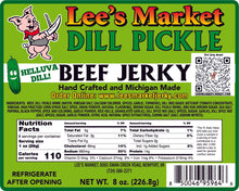 Load image into Gallery viewer, Dill Pickle Beef Jerky Ingredients 
