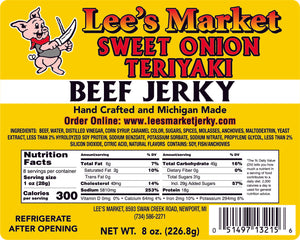 Sweet Onion Teriyaki Beef Jerky
